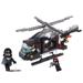 Blocos de Montar Cubic Polícia Helicóptero de Combate 219 Peças Multikids - BR1197
