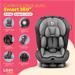 Cadeira para Auto Smart 360 Isofix 0-36 Kgs Cinza Litet - BB761