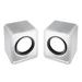 Caixas de Som 2.0 3W RMS Alimentação USB Conexão P2 Controle de Volume Som Estéreo Branco - SP199