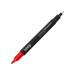 Caneta Marcador Permanente Duas Pontas Fina/Ultrafina 1mm/0.4mm Vermelho Caixa c/ 12 Unidades Keep - MR071
