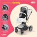 Carrinho de Bebe Moisés Candy 0-15kgs Branco Litet - BB669