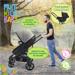 Carrinho de passeio para bebê Multikids 0-15kgs c/ berço Moises Beyond Cinza - BB429