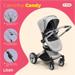 Carrinho Passeio Moisés 0-15 Kg Litet Candy Titanium - BB185