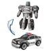 Carrinho Transformável Megaformers Guardian Polícia Preto com Ferramenta Multikids - BR1755