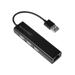 Conversor Ac, Hub Usb 2,0 3 Portas + Rj45 Fêmea Preto Multi - AC304