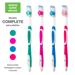 Escova de Dente Complete Clear Up com 2 Unidades (Cores Sortidas) Multi Saúde - HC591