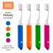 Escova de Dente Travel Clear Up com 1 Unidade (Cores Sortidas) Multi Saúde - HC596