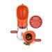Garrafa Portátil Pet com Porta-Comida Water And Food To Go 258/200ml com Filtro de Carvão Ativado Vermelha - Fisher Price - PP259