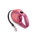 Guia Retrátil Mimo Conceito Runner Emborrachada Fita 4m até 12kgs Tam. P Rosa Mimo - PP033