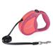 Guia Retrátil Mimo Conceito Runner Emborrachada Fita 4m até 12kgs Tam. P Rosa Mimo - PP033