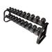 Kit 10 Dumbells Emborrachado Deluxe 12 A 30 Kg (Total 420 Kg ) Wellness - WK088