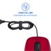 Mouse Com Fio MF400 Clique Silencioso Conexão USB 1200dpi Cabo de 180cm 3 Botões Vermelho Multilaser - MO390