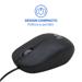 Mouse Com Fio Mid 1200dpi Conexão Usb 3 Botões Textura Fosca Preto Multi (Multilaser) - MO255