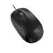 Mouse Com Fio Mid 1200dpi Conexão Usb 3 Botões Textura Fosca Preto Multi (Multilaser) - MO255