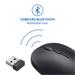 Mouse Sem Fio Slim Bluetooth e USB 1600dpi 4 Botões + Pilha Inclusa Preto Multi (Multilaser) - MO331