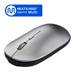 Mouse Sem Fio Slim Profissional Clique Silencioso Bluetooth 1600DPI Cinza Multi – MO332