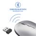 Mouse Sem Fio Slim Profissional Clique Silencioso Bluetooth 1600DPI Cinza Multi – MO332