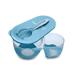 Prato Fundo com Divisória e Colher Funny Meal Azul Multikids Baby - BB053