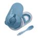 Prato Fundo com Divisória e Colher Funny Meal Azul Multikids Baby - BB053
