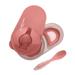 Prato Fundo com Divisória e Colher Funny Meal Rosa Multikids Baby - BB054