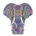 Quebra-Cabeça de Madeira Elefante 98 Peças Multikids - BR1681