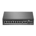 Switch CFTV Ativo 120W 52VDC 250M 8 POE / 2 UPLINK - M3 SW8P