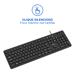 Teclado Com Fio Multimídia Cabo de 180cm Teclas Redondas USB Preto Multi (Multilaser) - TC294