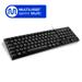 Teclado Com Fio Compacto Conexão USB Cabo de 120cm Resistente Água Preto Multi (Multilaser) - TC193