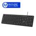 Teclado Com Fio Multimídia Cabo de 180cm Teclas Redondas USB Preto Multi (Multilaser) - TC294