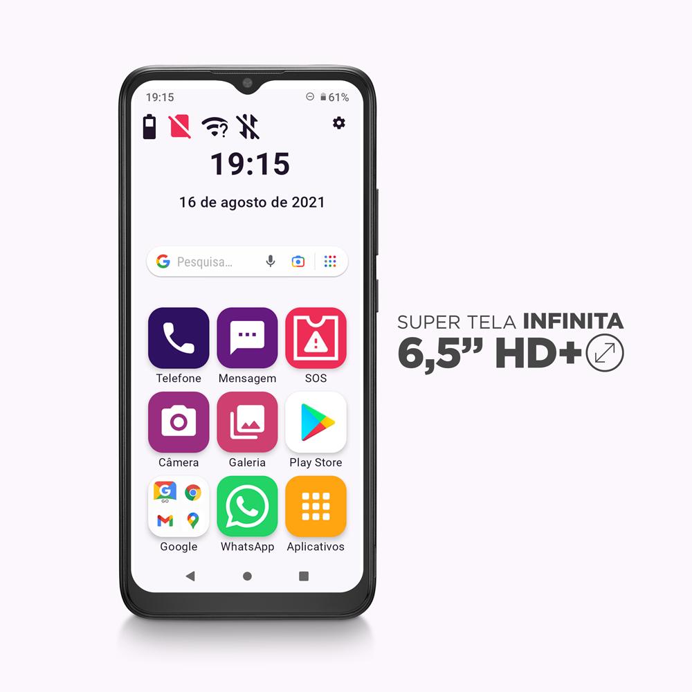 Smartphone Obasmart Conecta Max 128gb Preto - OB040