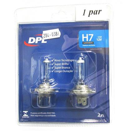 Lâmpada super branca H7 12v 55w (par) - DPL