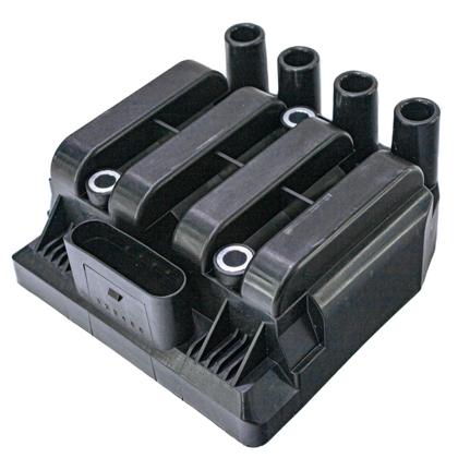 Bobina De Ignição Gol G5 1.0 Bora Golf Jetta New Beetle 2.0 Com Plug 6 Vias - E-KLASS - EBI-8054