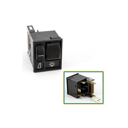 Interruptor Luz Farol Del Rey 1988 a 1991 Pampa 1988 a 1997 Com Reostato Led Verde - Kostal - 4201030