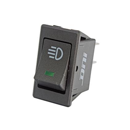 Botão Do Farol De Milha Universal Com Led Verde Bivolt 4 Vias - DNI2019