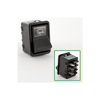 Interruptor do Limpador de Parabrisa Mercedes Caminhões Ônibus Com Temporizador 24 Volts - Kostal - 3833175  