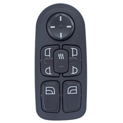 Botão do vidro elétrico Daf XF 2020 a 2024 com regulagem desembaçador rebate retrovisor Lado Motorista - Gauss GE2091