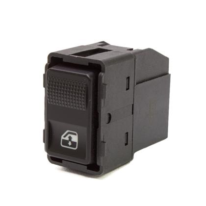 Botão do Vidro Elétrico Traseiro Gol G3 Parati G3 Led Verde Traseiro Direito Esquerdo Simples Preta Sem Moldura - GAUSS GE2419