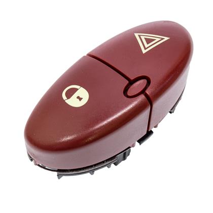 Botão Pisca Alerta Peugeot 206 207 1999 a 2010 Com Trava Portas - Kostal - 10528868  