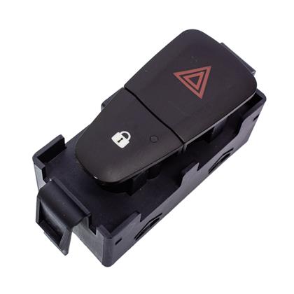 Botão Pisca Alerta Renault Fluence 2012 a 2015 Logan 2014 a 2017 Sandero 2015 a 2017 Com Trava Portas - Kostal - 10529315  
