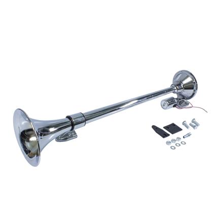 Buzina a Ar Bivolt Maritima Corneta Cromada 640MM Com Valvula - Gauss GB1093  