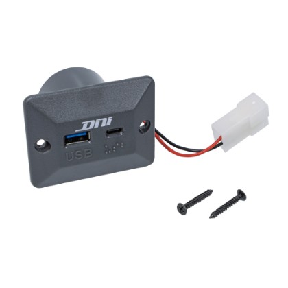 Carregador Tomada Veicular C e USB Led Azul 12 24V Para Tablet Celular Saida Inteligente QC3.0 5V 3A 9V 2A 12V 1.5A - DNI0584