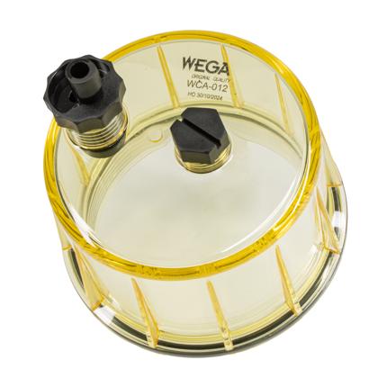 Copo Filtro Separador de Água Fendt Serie 300 309 Liebherr LH22 Actros Atego Axor Volvo Onibus com Dreno - Wega WCA012  