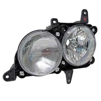 Farol Accelo 815 915C 1016 Após 2008 Lado Esquerdo Com Suporte Sem Soquete - Pradolux - PL7026.02.22