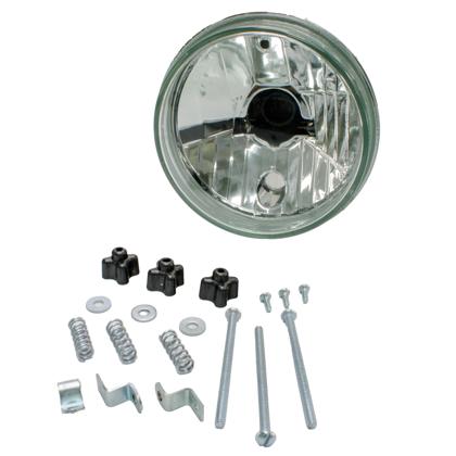 Farol Apache G3 City Class 70C17 Marruá Neobus Busscar 5 3/4" Com Vigia Com 3 Parafusos Regulagem Par - FORTLUZ - 484 C/V