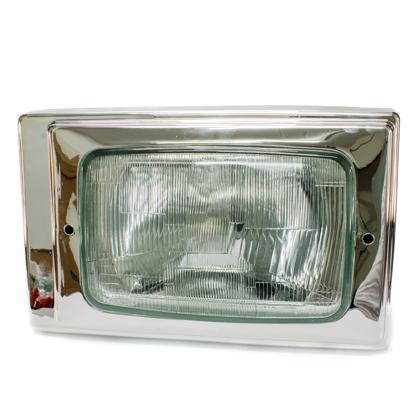 Farol Caminhão 112 113 1987 a 1993 Com Moldura Nylon Cromado - FORTLUZ - 1055C