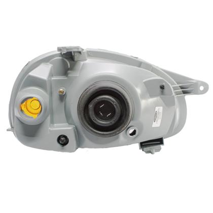 Farol Corsa Classic 2000 a 2010 H4 Lado Motorista Seta Laranja Carcaça Cinza Refletor Bi-Facetado - Fortluz - 925-S/L  