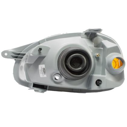 Farol Corsa Classic 2000 a 2010 H4 Lado Passageiro Seta Laranja Carcaça Cinza Refletor Bi-Facetado - Fortluz - 926-S/L  