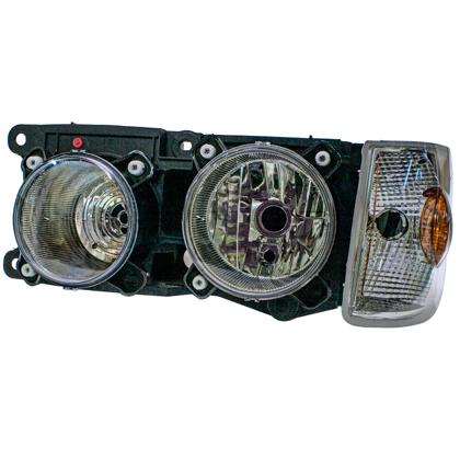 Farol Mercedes Benz Atron 1319 1635 1719 2324 Bicudo 2012 à 2021 Lado Motorista H7 H1 Farolete com Seta Soquete - Pradolux - PL7028.92.22