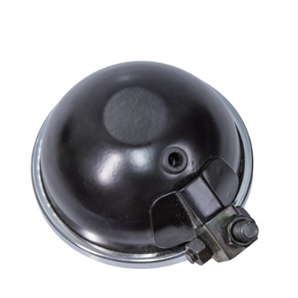 Farol Milha Redondo 115MM H3 Aço Preto Aro Cromado Lente Raiada Cristal - Fortluz 921-S/L