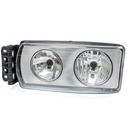 Farol Stralis Tector Cursor Trakker 2006 a 2010 Lado Motorista Com Moldura Prata 4 Vias - NINO - F-211